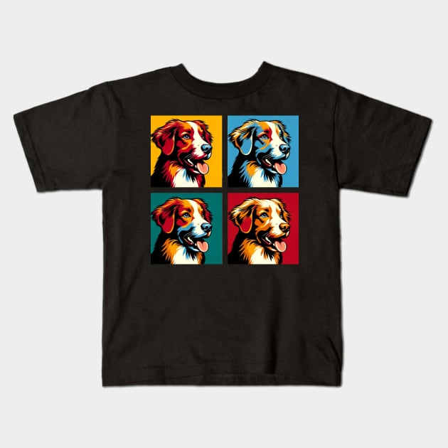 Nova Scotia Duck Tolling Retriever Pop Art - Dog Lovers Kids T-Shirt by PawPopArt